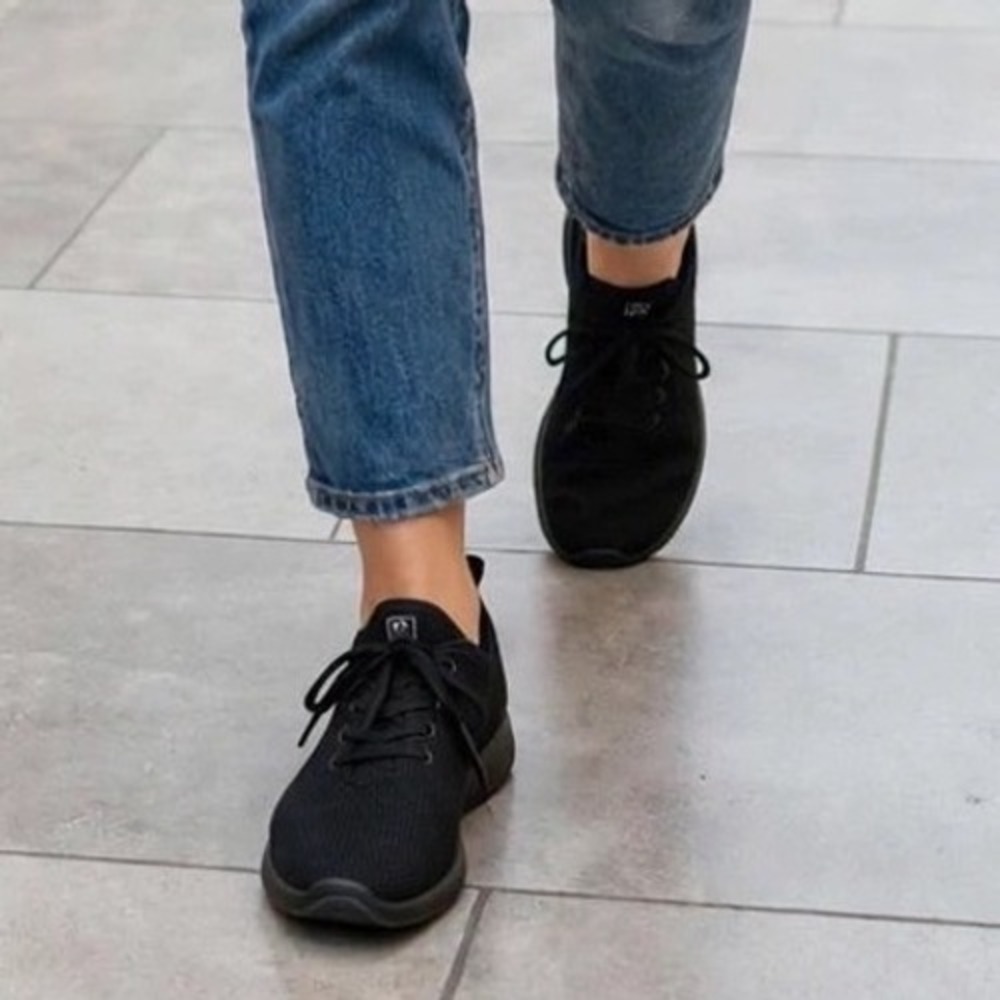 Arcopedico LS Black Knit Lace Up Walking Shoes Oxfords Womens Size 39EU 8-8.5 US